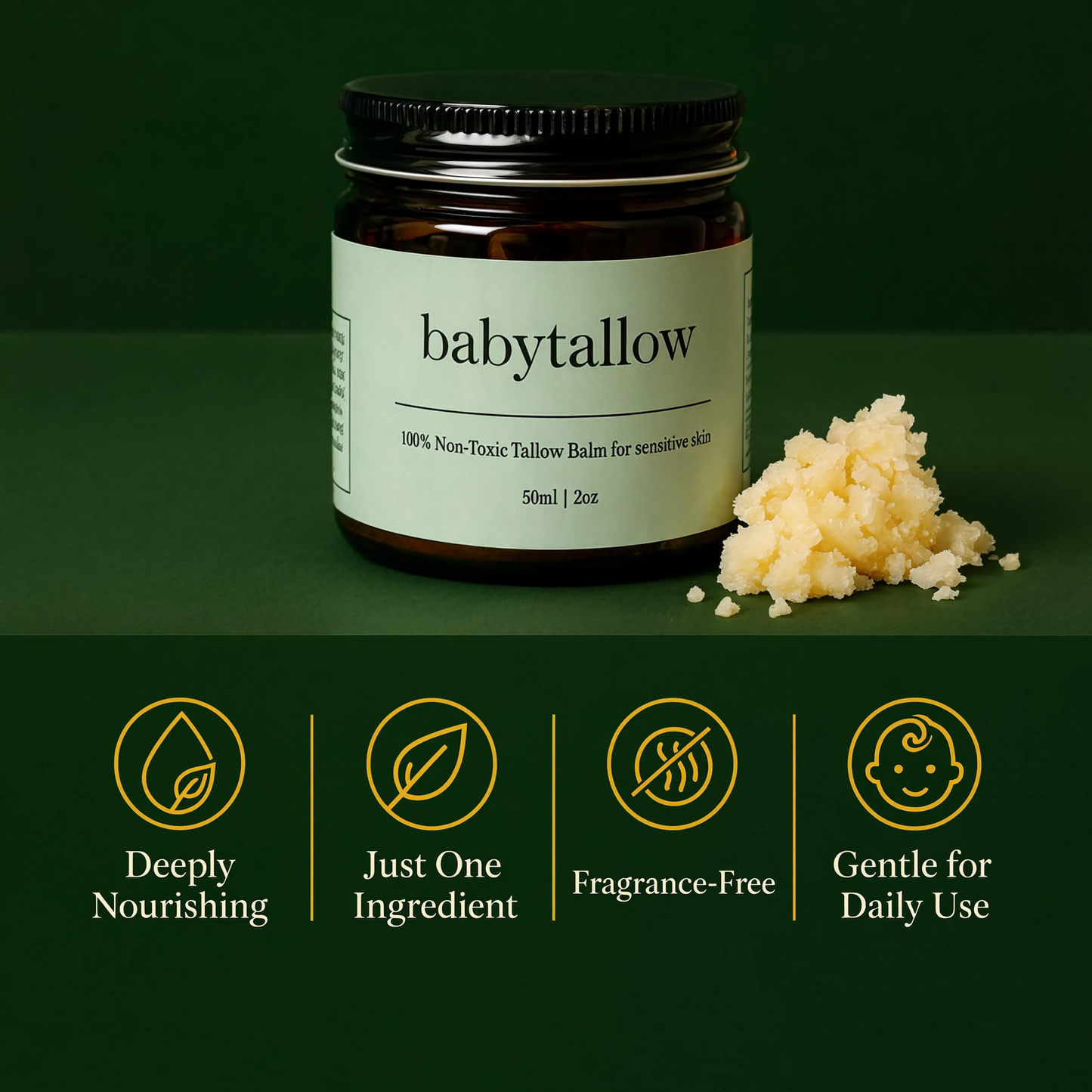 The BabyTallow Essentials: Beef Tallow - The all-in-one baby skincare routine
