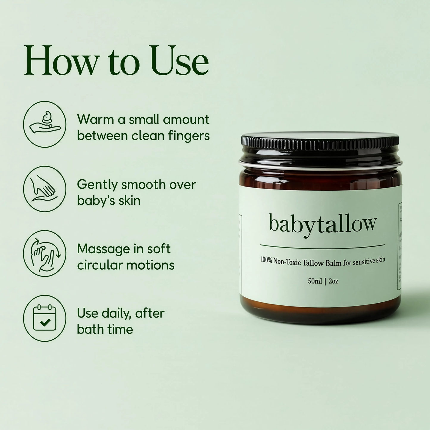 The BabyTallow Essentials: Beef Tallow - The all-in-one baby skincare routine